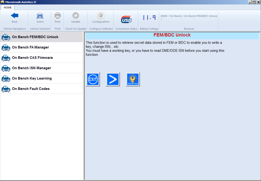 AutoHex II BMW Diagnostic Software Version 1 0 46