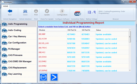 BMW Ecus list in F10