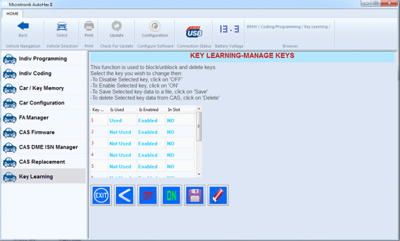 BMW Key Programming-Manage keys
