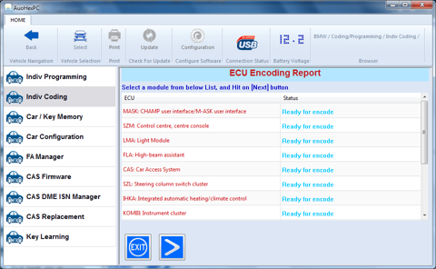 Coding Report in BMW E series