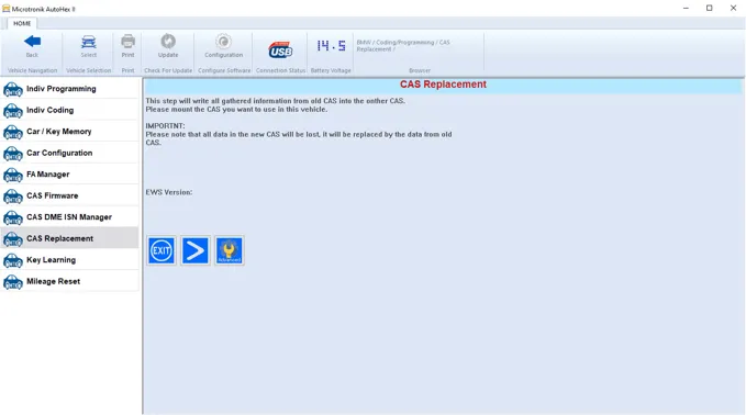 Autohex Automated CAS Replacement Step 1