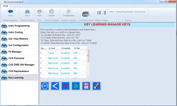 BMW Key Programming-Manage keys