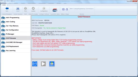 CAS Firmware to restore flash