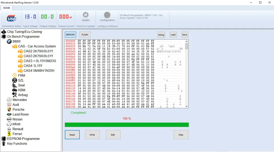 CAS4 Reading EEPROM By Hexprog