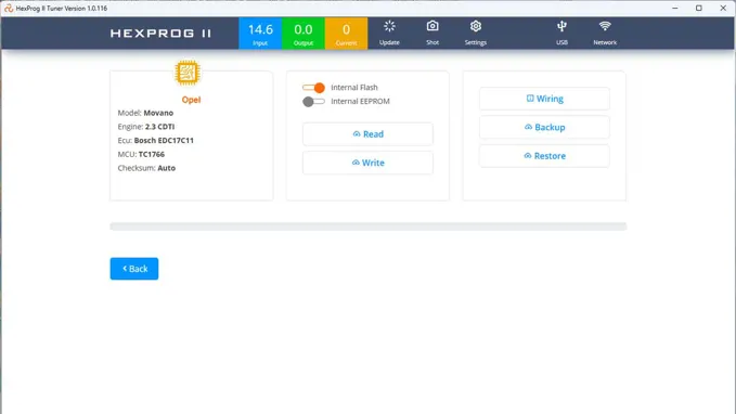HexProg II software EDC17C11 Boot