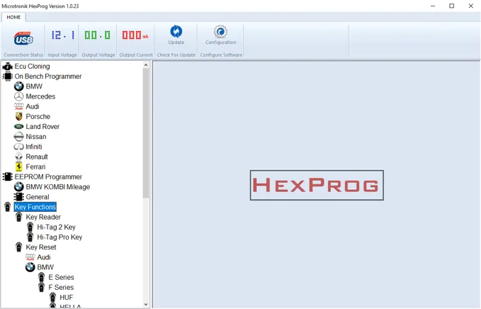 HexProg Software version 1.0.23