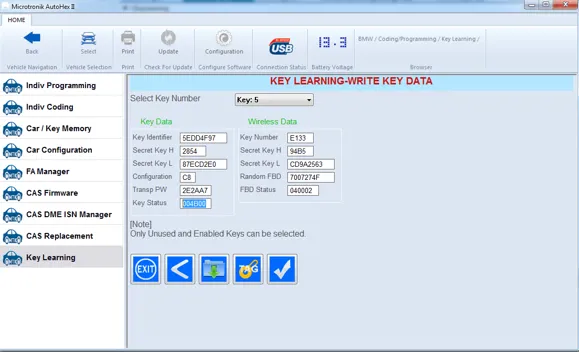 Keyless Go value must be changed to 005B00