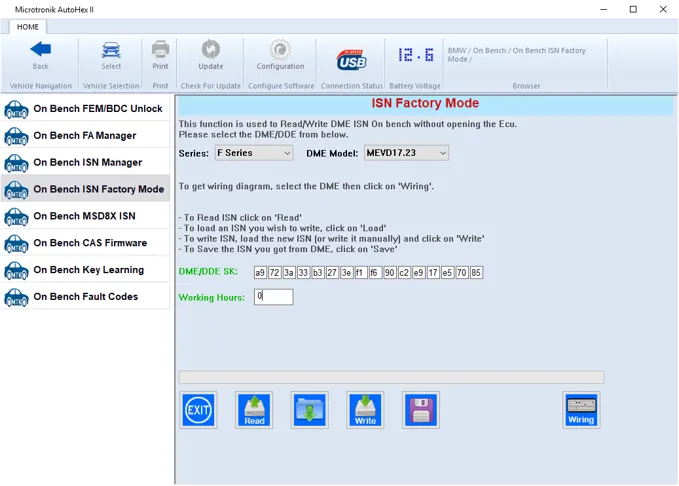 MEVD1723 ISN Factory mode