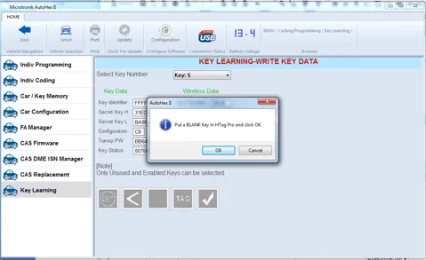 Prepare a BMW Key by HTag Pro