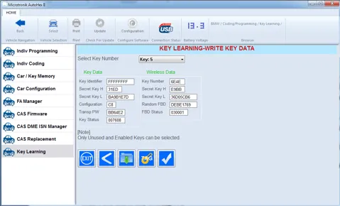 Program BMW key using a prepared key