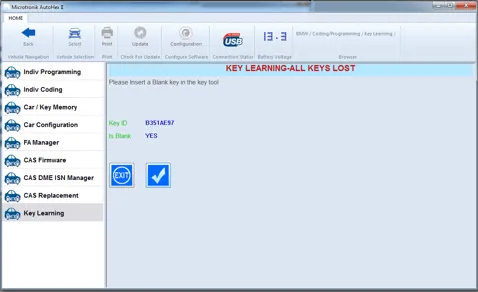 fig 4: Live data of the key status from HTag Pro