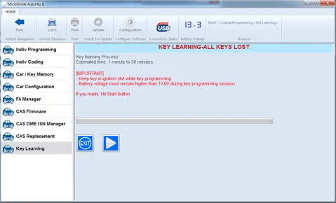 fig 5: BMW Key Programming Starts