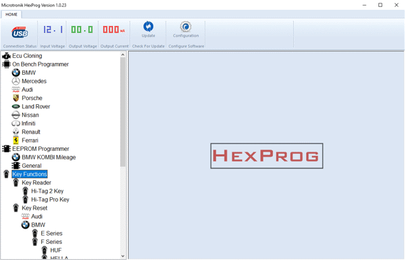 HexProg Software version 1.0.23