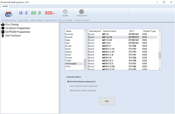 Hexprog Software version 1.0.21