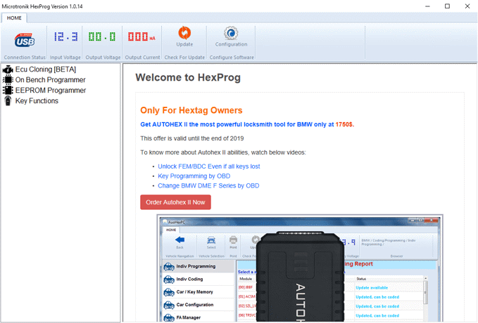 Hextag Software Version 1.0.14